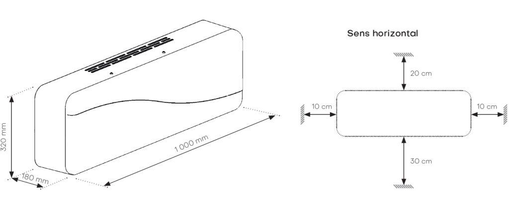 Schéma dimensions Ventilation VMC